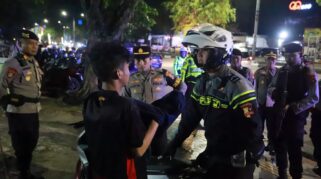 Patroli Dini Hari, Polresta Banjarmasin Sita Dua Motor Diduga Balap Liar