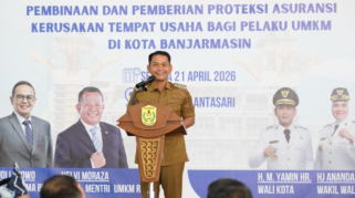 Perkuat UMKM, Pemkot Banjarmasin Salurkan Asuransi di Pasar Antasar