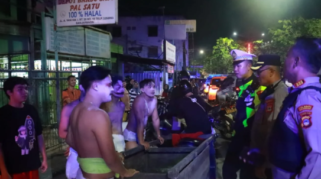 Polresta Banjarmasin Tegur Sekelompok Pemuda Cosplay Tuyul Saat Patroli Dini Hari di Banjarmasin
