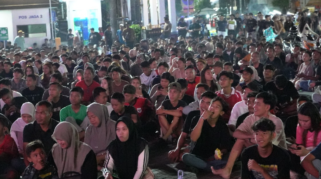 Ole Romeny Jadi Pahlawan, Nobar Timnas di Banjarmasin Berakhir Penuh Sukacita