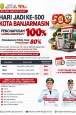 Dalam Rangka Hari Jadi ke-500 Banjarmasin, Sanksi Tunggakan Pajak Dihapus 100 Persen